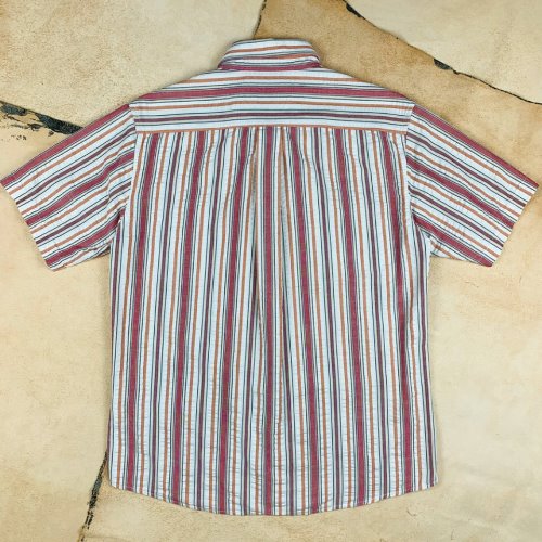H428 - 90&#039;s Eddie Bauer Seersuccer Stripe Shirt (M , 95-97)