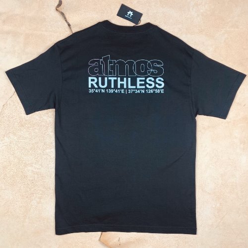 H689 - RUTHLESS x ATMOS Basic Half T-Shirt / BLK (L , 105&quot;)