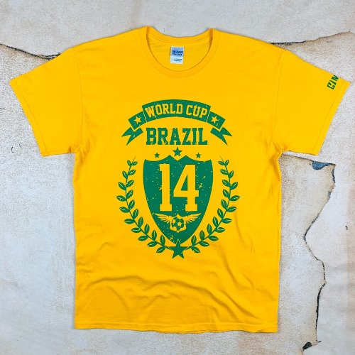 H219 - BRAZIL WORLDCUP HALF T-SHIRT (100)