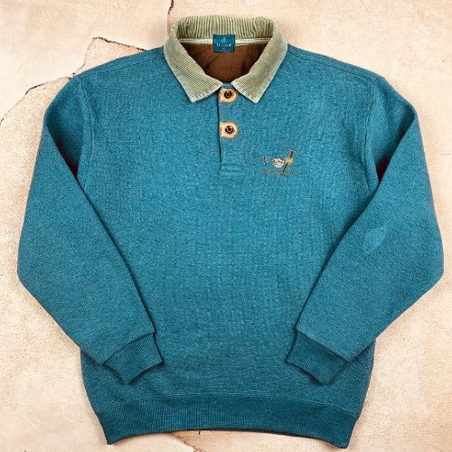H634 - 90&#039;s Decade Knit Collar T-Shirt (L , 100&quot;)