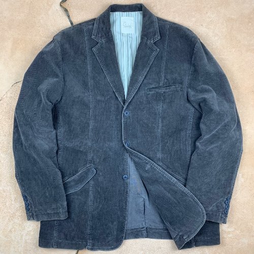 H919 - Vintage Corduroy Single Jacket (Charcoal/LB , 110)