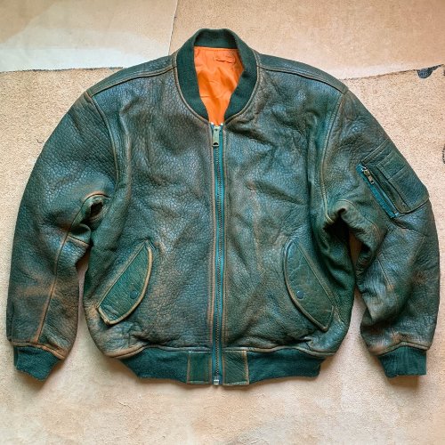 H1060 - 80&#039;s Vintage Bomber Reversible Jacket (L , 100-102)