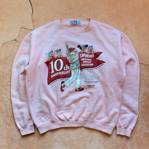 H1295 - 90&#039;s 10th Anniversary Captain Santa Sweat Shirt (L , 95-100)