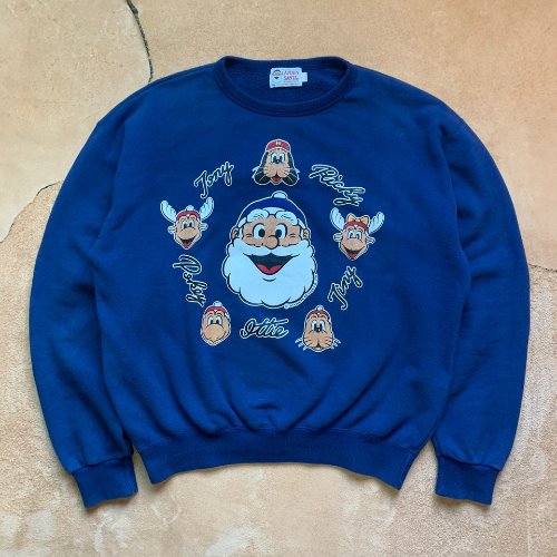 H1296 - 80&#039;s Captain Santa Sweat Shirt (L , 95-100)