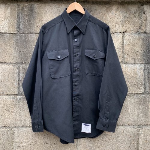 H1471 - 80&#039;s US.Navy Uniform Shirt (Black , 97-100)