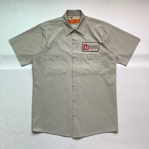 U82 - 90&#039;s USA Red Cap 1/2 Work Shirt (M-SS , 97-100)