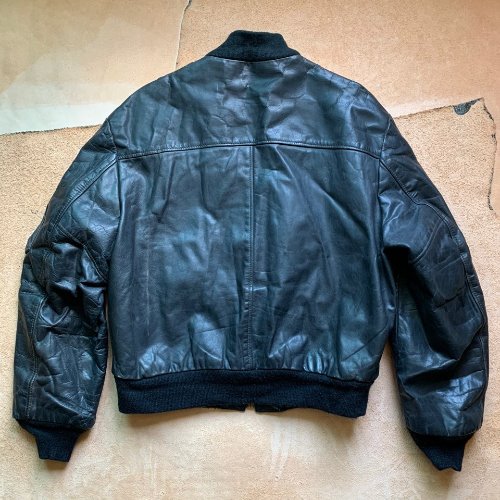 H1059 - 80&#039;s Schott N.Y.C Sportswear Bomber Leather Jacket (42 , 95)