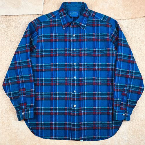H1078 - 70&#039;s Pendleton Wool Pattern Shirt (L , 100-102)