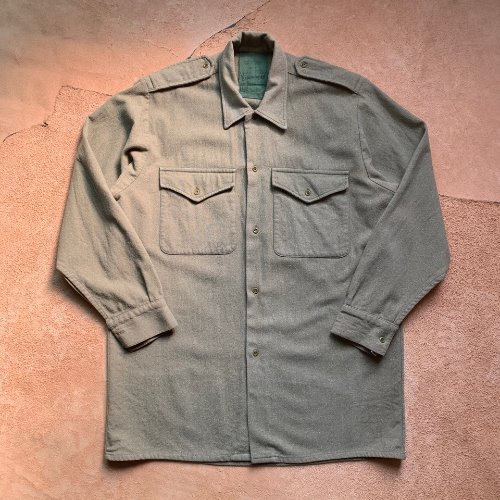 H1204 - 80&#039;s British Army Combat Wool Shirt (size:2 , 95-97)